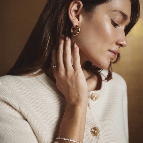 Quince Cashmere Structured Cardigan Sweater in Ivory Size Large 014 - Picture 4 of 9